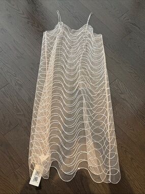 Cariedo mesh sequin rhinestone dress Small BNWT